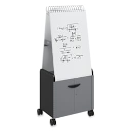 Smith Systems Cascade Spiral Noteboard Unit - Black, 3" and 6" Totes, With Doors
