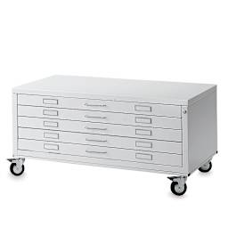 Bieffe BF Line Flat File - White, 5-Drawer