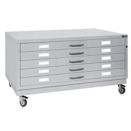 Bieffe BF Line Flat File - Light Grey, 5-Drawer, A1, 17-3/4" x 44-1/2" x 31-1/4" (Shown stacked)