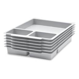 Gratnells Trays and Accessories - Tray Insert, 1 Large and 2 Small Compartments, Pkg of 6