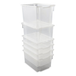 Gratnells Trays and Accessories - Jumbo Trays F3, Pkg of 6, Transulcent