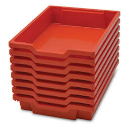 Gratnells Trays and Accessories - Shallow Trays F1, Pkg of 8, Flame Red