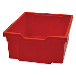Gratnells Trays - Single Flame Red Deep F2 Tray shown at angle