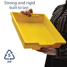 Gratnells Trays and Accessories - Shallow Trays F1, Sunshine Yellow - strong, rigid, and built to last