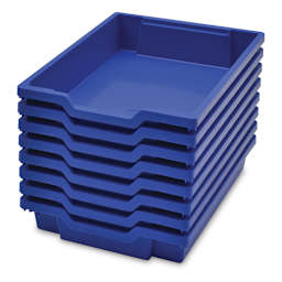 Gratnells Trays and Accessories - Shallow Trays F1, Pkg of 8, Royal Blue