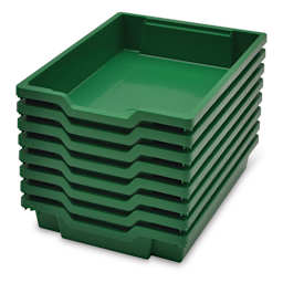 Gratnells Trays and Accessories - Shallow Trays F1, Pkg of 8, Grass Green