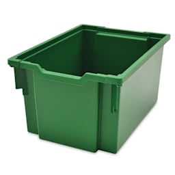 Gratnells Trays - Single Grass Green Extra Deep F25 Tray shown at angle