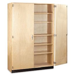 General Storage Cabinets - 60" wide empty cabinet shown at slight angle with one door open