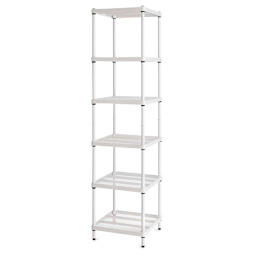 Design Ideas MeshWorks Shelving Units - White, Narrow, 6-Tier