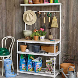 Design Ideas MeshWorks Utility Units - White Unit shown as gardening workstation
