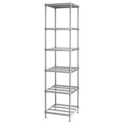 Design Ideas MeshWorks Shelving Units - Silver, Narrow, 6-Tier