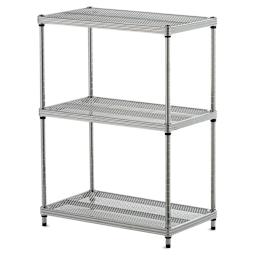 Design Ideas MeshWorks Shelving Units - Silver, 3-Tier