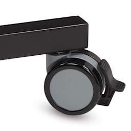 Oklahoma Sound EduTouch Sit-Stand Carts, close up of caster wheel