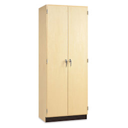 Paper/Drawing Board Storage Cabinet - Slight angle view with doors closed showing locking handles