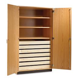Diversified Spaces Paper Storage Cabinet - Oak (Open Cabinets)