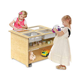Whitney Brothers Mobile Sensory Table showing children playing