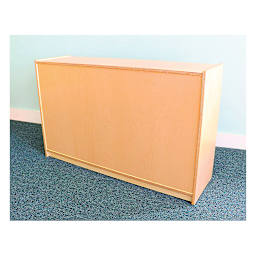 Whitney Brothers Plus Storage Cabinet - right angled rear view with natural back panel