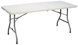 Correll Fold-In-Half Table - Angled view of set up Table
