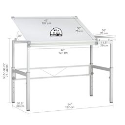 Studio Designs Graphix II Workstation with dimensions