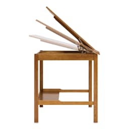Studio Designs Americana II Drafting Table - Side view motion shot with top tilted at 3 positions