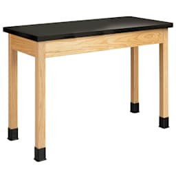 Diversified Spaces Plain Apron Table - Black Phenolic Top, 24" x 48"