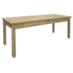 Hann Planning Table - Left angled view showing drawers
