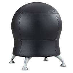 Safco Zenergy Ball Chairs - Front view of Black Vinyl Chair