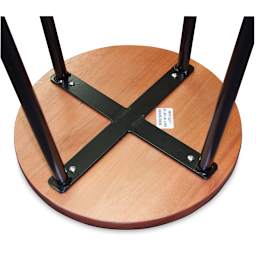 Richeson Lyptus and Steel Stool - Underside of stool showing steel cross bracing