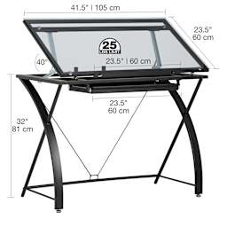 Blick Studio Polaris Table by Studio Designs with dimensions