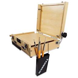 Guerrilla Painter Hang-Up Brush Caddy hanging on Guerrilla Box not included