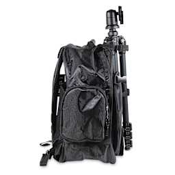 Sienna Plein Air Backpack (Side view, shown with sample tripod)
