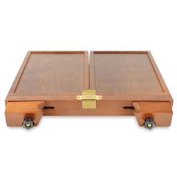 Sienna Palette Box and Pastel Insert Grid - Angled view of closed Box showing Tripod Clamping Blocks