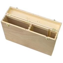 Jullian Canvas Carrying Case - Top view of open case showing adjustable dividers