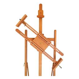 Mabef Revolving Easel Attachment - Mounted on easel and rotated to 45 degree angle
