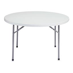 National Public Seating Corp. Folding Table - Round, 48" Diameter, Light Grey Top