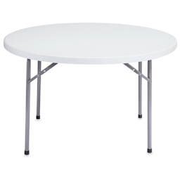 National Public Seating Corp. Folding Table - Round, 60" Diameter, Light Grey Top