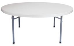 Folding Tables - Front view of Round Table