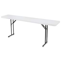 National Public Seating Corp. Folding Seminar Table - 18" x 60", Light Grey Top