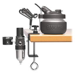 Iwata Universal Airbrush Holder - side view of holder, with other accessories (not included)