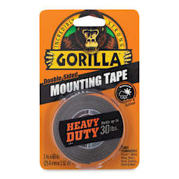 Gorilla Mounting Tape - Front of Blister package showing Black Tape
