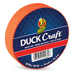 Duck Craft Paper Tapes - Neon Red-Orange, .94" X 20 yds with packaging