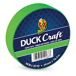Duck Craft Paper Tapes - Neon Green, .94" X 20 yds with packaging