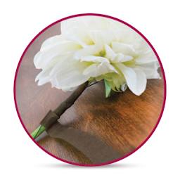 Craft Decor Floral Tape - Brown, 60 ft (Shown with flower)