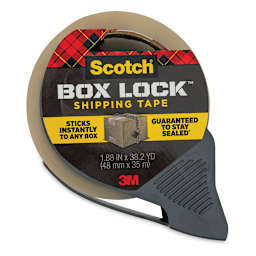 Scotch Box Lock Shipping Tape With Dispenser - 1.88" x 38.2 Yards, Side