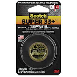 Scotch Super 33+ Vinyl Electrical Tape - 3/4" x 8 yds, front of the packaging 