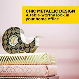 Chic Metallic Design, A table-worthy look in your home office