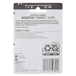 Scotch Removable Fabric Tape (Back of package)