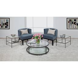 Studio Designs Camber Tables - Coffee Table and End Tables in room setting
