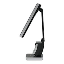 Slimline Task Lamp - Side view with lamp head angled sharply downward