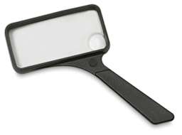 Hand Held Magnifiers - Rectangular Bifocal Lens in Handled frame 